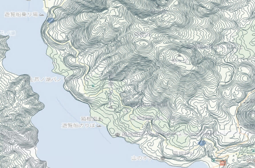 日本全国の地形を表現する等高線データ